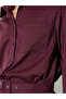 Burgundy Belted Shirt And Trousers Co-Ord Set - 3