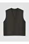 Regular Fit V-Neck Men's Knitwear Vest (W6) - 4