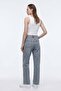 High Waist Loose Fit Stone Embellished Jean Trousers - 3