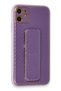 Ilkestor iPhone 12 Case Coco Carbon Stand Cover (125256) - Purple - 2