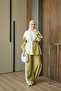 Women's Double Color Hooded Set Oil Green - 3