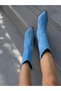 Eva Baby Blue Calf Suede Dallas Heeled Western Summer Boots - 2
