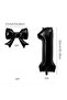 Black Bow and Black Number Foil Balloon Set - 2