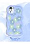 Redmi Note 10 4g Compatible Case Camera Protector Blue Silicone Couple Phone Case Floral Pattern - 2