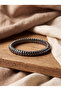 Hematite Natural Stone Men's Bracelet (Model 15) - 2