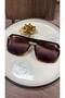 Women's Gold Detailed Gradient Glass Uv400 Protected Oversized Sunglasses - 2