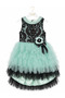 Girl's Mint Green, Lace Robe, Detachable Flower Brooch, Bag, Lined Layered Tulle Evening Dress, 5-9 Years Old, Special Occasion, Birthday - 6