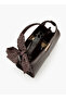 Textured Satchel Bag with Scarf Detail - 5