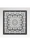 Milano Women's Galleria Dome Patterned Tivil Silk Scarf White 90X90