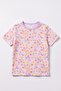 Girls' Cotton Pajama Set Short Sleeve Long Bottom Patterned Wide and Comfortable Cut (474004) - 2