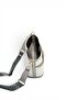 White - Women's Shoulder Bag with Gray Logo Sp1284 - 4