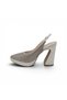 Mi̇lano 1280 Women's Stone-Embellished Platform Heeled Shoes (12 cm Heel Length) - 4