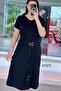 Belted Crystal Fabric Dress 6Y371 - 3