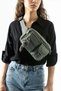 Women's Gray Body Bag Waist Bag, Shoulder Bag with Strap, Chest Bag, 15X24Cm