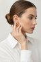 Yellow Color Thick Hoop Earrings - Stylish and Modern Design Women's Earrings - 3