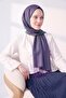 Double-Sided Silk Shawl Dark Purple - 2