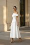 Strapless Long Evening Dress Flared Skirt Zipper Wedding Engagement Graduation Dress - 4