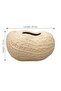 Cream Ceramic Peanut-Shaped Napkin Holder - 15×20 cm - 4