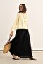Women's Short Basic Long Sleeve Sweatshirt Pastel Yellow - 4