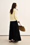 Women's Short Basic Long Sleeve Sweatshirt Pastel Yellow - 5