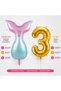 Gold Number Foil Balloon and Mermaid Tail Foil Balloon Set Helium Compatible 2-Piece Party Balloon Set
