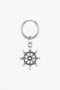Unisex Silver Color Surgical Steel Dangle Ring Earring with Rudder Figure 1 Piece - 2