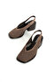 Fallon Genuine Leather Thick Heeled Women's Shoes Sandals - 4