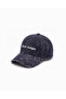 Turkish Delight Embroidery Printed Antique Detailed Navy Blue Premium Velvet Hat - 2