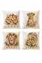 Kıral Lion and Son Patterned 4-Piece Children's and Baby Pillowcase Set - 3