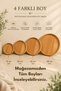 Wooden Round Medium Size Presentation Plate - Organizer - Solid Beech (20cm) - 8