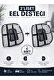 2 Pieces of Car and Office Chair Compatible Lumbar Back Support with Massage, Anti-Sweat Mesh Backrest, Orthopedic Black
