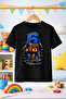Super Bear Adventure Super Bear 3-4-5-6-7-8-9 Printed Children's Unisex Black Tshirt - 5