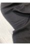 Striped Black Raw Linen Fabric Tok - 3