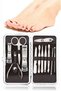 12 Pieces Hand Foot Cleaning Pliers Dirt Removal Apparatus Eyebrow Tweezers