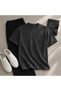 Men's T-Shirt Anthracite Regular Fit Crew Neck Cotton 30/1 Single Jersey Fabric - 5