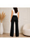Elastic Waist Flared Trousers - 4