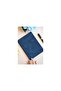 Victorias Journals Navy Blue A5 Flexible Cover Vegan Leather Lined Notebook 96 Sheets 80 Gr. Ivory Paper