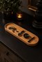 Wooden Long Rectangular Presentation Plate 40cm - Kayık Cheese and Fruit Presentation Tray - Organizer - Solid Beech - 5
