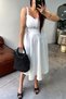 Luxury Quality Lycra Denim Fabric Dress White - 6