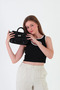 Sandra Lock Detailed Mini Crossbody Bag Black - 6