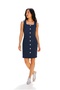 Square Neck Button Dress - 3