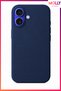 Midnight Blue Liquid Velvet Matte Silicone Case for iPhone 17