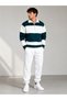 New Season Men's Oversize Zippered Collar Detailed Bottom-Top Tracksuit Set - 3 Thread Combed Cotton Fabric Casual Premium Sports Set