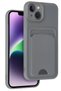 Aconcept iPhone 14 Case Kelvin Silicone with Business Card Holder (84506) - Gray