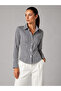 Women's Slim Fit Shirt Long Sleeve Slim Fit Buttoned Office Shirt