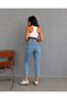 Julia Milano Women's Denim Pants Blue Medium Snow Wash Comfort Casual Wear Comfortable Mom Boyfriend Jean Women's New Season (2026) - 3