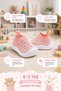 Baby - Child Flexible Orthopedic Soft Sole Stylish Pink First Step Sports Shoes - Sports Sneaker Knitwear and Knitted - Washable - 3
