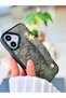 Star Design Leather-Look Flexible Silicone Case with Holder, Compatible with iPhone 17 - 2