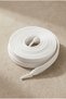 White Color Flat Knitted Shoelaces Compatible with Sports Sneakers