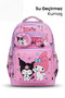 Set of 4, Girl's Patterned Primary School School Bag + Lunch Box + Pen Holder + Eraser Holder - 6